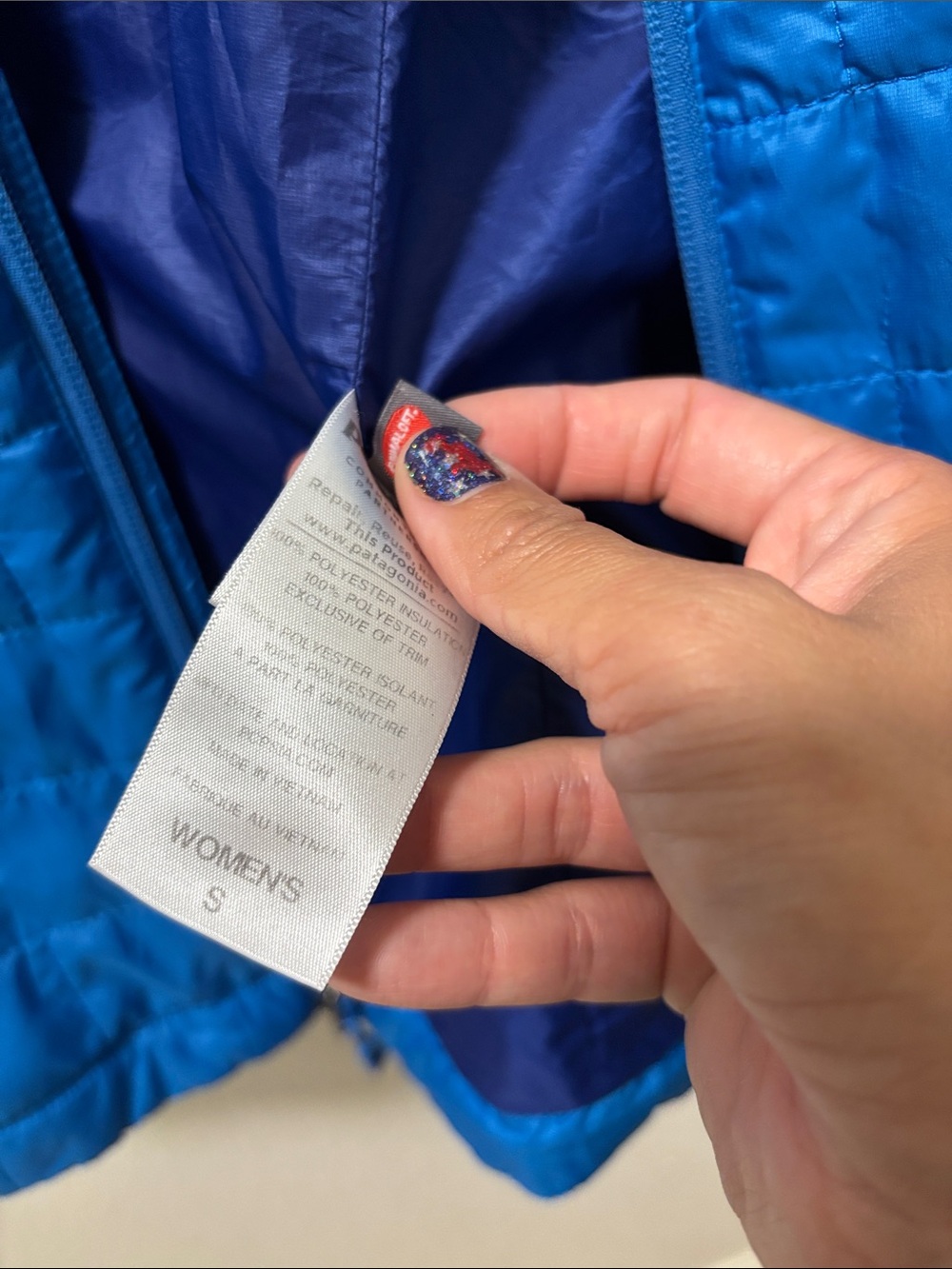 Patagonia Nano Puff Zip Up Jacket Size Small Blue | hiking | gorpcore | camping - Picture 11 of 11